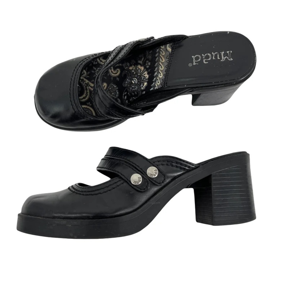 Mudd Black Chunky Heel Shoes Vintage Y2K